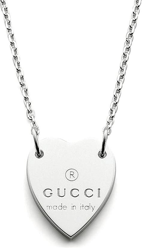 gucci heart neckless|trademark necklace with heart pendant.